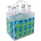 GC Home & Garden Green and Blue Geometric Pattern Insulated 6 Bottle Drink Chiller Bag